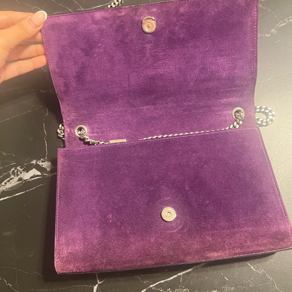 Saint Laurent Suede Patchwork Small Classic Monog… - image 6